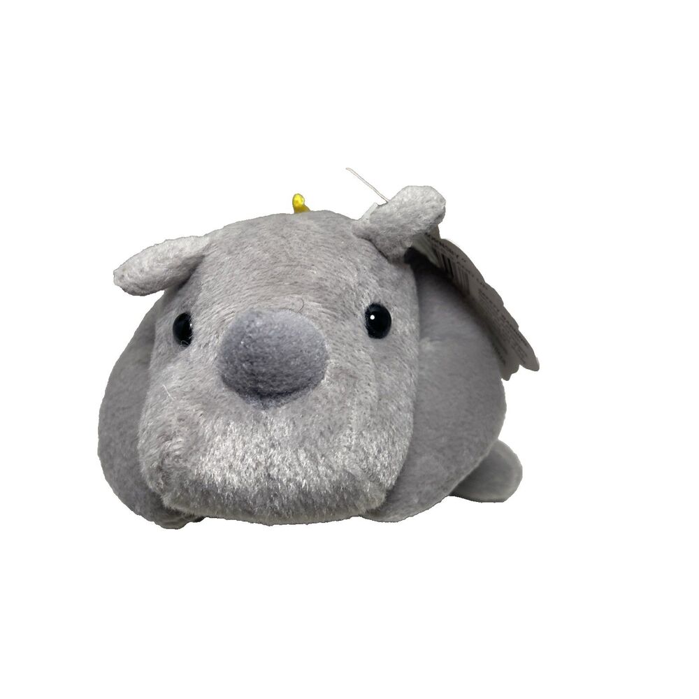 Bean Sprouts by GAf Grey Rhino Beanbag Plush Vintage Paper Hang Tag